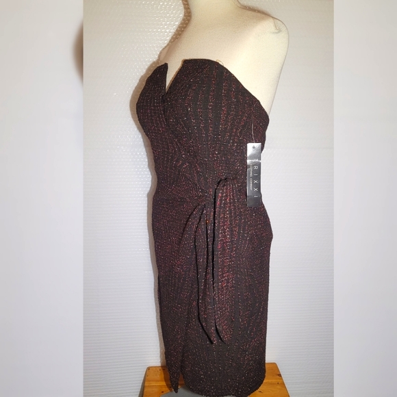 Trixxi strapless black multicolor sparkle dress - Picture 2 of 5